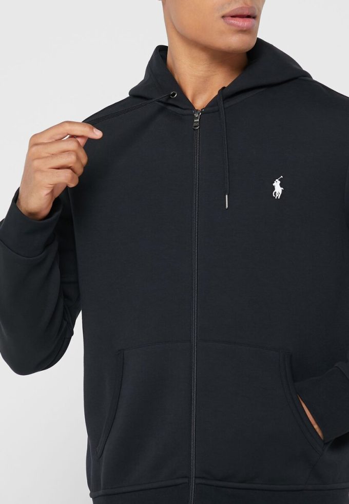 Hanorac negru Ralph Lauren Essential pentru bărbați Hanorac negru Ralph Lauren Essential pentru bărbați