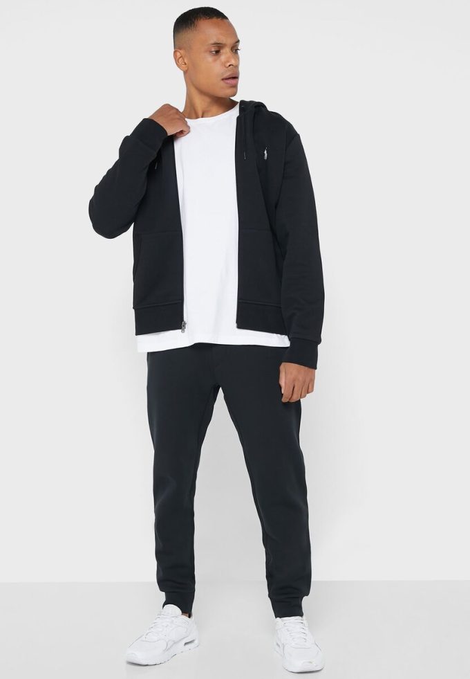 Hanorac negru Ralph Lauren Essential pentru bărbați Hanorac negru Ralph Lauren Essential pentru bărbați