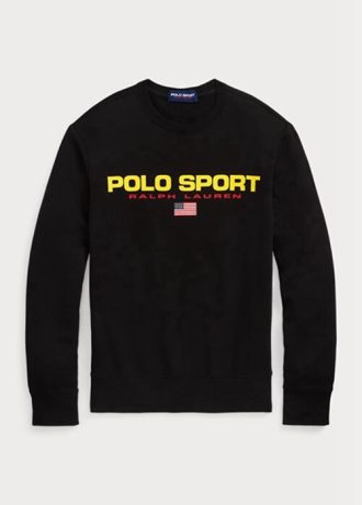 Hanorac negru Ralph Lauren Polo Sport Fleece pentru bărbați