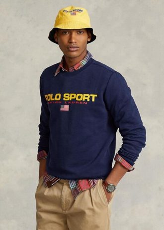Hanorac pentru bărbați Ralph Lauren Polo Sport Fleece bleumarin
