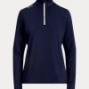 Hanorac pentru femei Ralph Lauren, din jerseu stretch, cu fermoar sfert