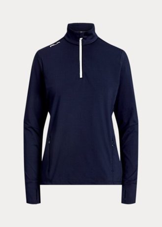 Hanorac pentru femei Ralph Lauren, din jerseu stretch, cu fermoar sfert
