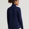 Hanorac pentru femei Ralph Lauren, din jerseu stretch, cu fermoar sfert