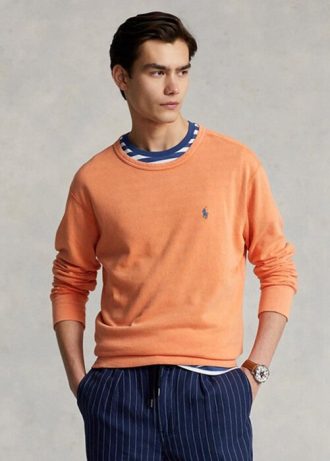 Hanorac portocaliu Ralph Lauren Spa Terry pentru bărbați