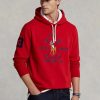 Hanorac roșu pentru bărbați Ralph Lauren Big Polo Crest Fleece Hanorac roșu pentru bărbați Ralph Lauren Big Polo Crest Fleece
