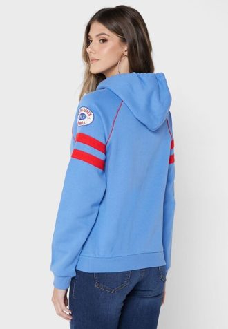 Hanorac tricotat cu grafic Ralph Lauren de damă albastru Hanorac tricotat cu grafic Ralph Lauren de damă albastru