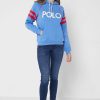 Hanorac tricotat cu grafic Ralph Lauren de damă albastru