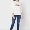 Hanorac tricotat cu grafic Ralph Lauren de damă bej Hanorac tricotat cu grafic Ralph Lauren de damă bej