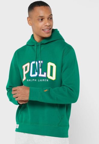 Hanorac verde pentru bărbați cu logo Ralph Lauren