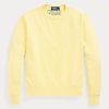 Hanorace galbene pentru damă Ralph Lauren din bumbac organic cu gât crew