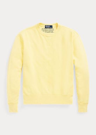 Hanorace galbene pentru damă Ralph Lauren din bumbac organic cu gât crew