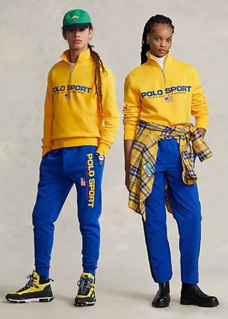 Hanorace galbene Ralph Lauren Polo Sport Fleece pentru femei