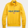 Hanorace galbene Ralph Lauren Polo Sport Fleece pentru femei Hanorace galbene Ralph Lauren Polo Sport Fleece pentru femei