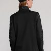 Hanorace negre Ralph Lauren hibride cu fermoar sfert pentru femei