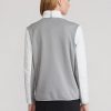 Hanorace Ralph Lauren hibride cu fermoar sfert pentru femei alb/gri