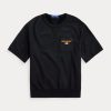 Hanorace sport cu mânecă scurtă Ralph Lauren Polo pentru femei negre Hanorace sport cu mânecă scurtă Ralph Lauren Polo pentru femei negre