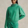 Hanorace verzi pentru femei Ralph Lauren Fleece Crewneck