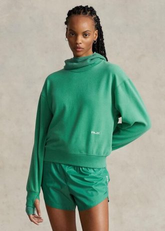 Hanorace verzi pentru femei Ralph Lauren Fleece Crewneck