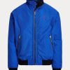 Jachete albastre pentru bărbați Ralph Lauren cu mâneci raglan Jachete albastre pentru bărbați Ralph Lauren cu mâneci raglan