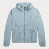 Jachete albastre pentru bărbați Ralph Lauren Indigo Chambray cu glugă Jachete albastre pentru bărbați Ralph Lauren Indigo Chambray cu glugă