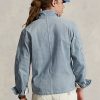 Jachete albastre pentru bărbați Ralph Lauren Micro-Check Indigo denim Jachete albastre pentru bărbați Ralph Lauren Micro-Check Indigo denim