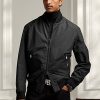 Jachete bomber din amestec de bumbac Ralph Lauren Drayton negre pentru bărbați Jachete bomber din amestec de bumbac Ralph Lauren Drayton negre pentru bărbați
