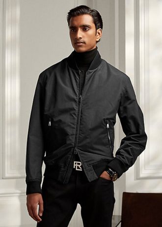Jachete bomber din amestec de bumbac Ralph Lauren Drayton negre pentru bărbați