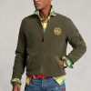 Jachete bomber din lână periată Ralph Lauren verzi pentru bărbați Jachete bomber din lână periată Ralph Lauren verzi pentru bărbați
