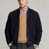 Jachete bomber din piele de căprioară Ralph Lauren pentru bărbați bleumarin Jachete bomber din piele de căprioară Ralph Lauren pentru bărbați bleumarin