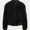 Jachete bomber din shearling pentru femei Ralph Lauren Raygan negre Jachete bomber din shearling pentru femei Ralph Lauren Raygan negre
