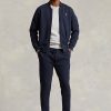 Jachete bomber din tricot dublu Ralph Lauren pentru bărbați bleumarin Jachete bomber din tricot dublu Ralph Lauren pentru bărbați bleumarin