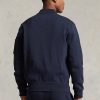 Jachete bomber din tricot dublu Ralph Lauren pentru bărbați bleumarin Jachete bomber din tricot dublu Ralph Lauren pentru bărbați bleumarin
