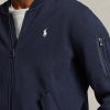 Jachete bomber din tricot dublu Ralph Lauren pentru bărbați bleumarin Jachete bomber din tricot dublu Ralph Lauren pentru bărbați bleumarin