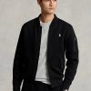 Jachete bomber din tricot dublu Ralph Lauren pentru bărbați negre Jachete bomber din tricot dublu Ralph Lauren pentru bărbați negre