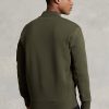Jachete bomber din tricot dublu Ralph Lauren pentru bărbați Olive Jachete bomber din tricot dublu Ralph Lauren pentru bărbați Olive