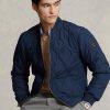 Jachete bomber matlasate pentru bărbați, albastre, Ralph Lauren Jachete bomber matlasate pentru bărbați, albastre, Ralph Lauren