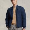 Jachete bomber matlasate pentru bărbați, albastre, Ralph Lauren Jachete bomber matlasate pentru bărbați, albastre, Ralph Lauren