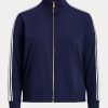 Jachete cu fermoar complet Ralph Lauren French Terry pentru femei bleumarin Jachete cu fermoar complet Ralph Lauren French Terry pentru femei bleumarin