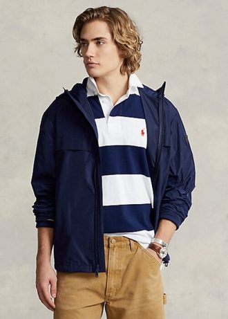 Jachete cu glugă, hidrofuge, pentru bărbați, blumarin, Ralph Lauren
