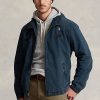 Jachete cu glugă Ralph Lauren denim pentru bărbați bleumarin Jachete cu glugă Ralph Lauren denim pentru bărbați bleumarin