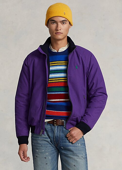 Jachete cu mâneci raglan Ralph Lauren pentru bărbați violet Jachete cu mâneci raglan Ralph Lauren pentru bărbați violet