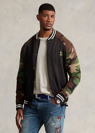 Jachete de baseball din lână cu mâneci camuflate Ralph Lauren, multicolore, pentru bărbați