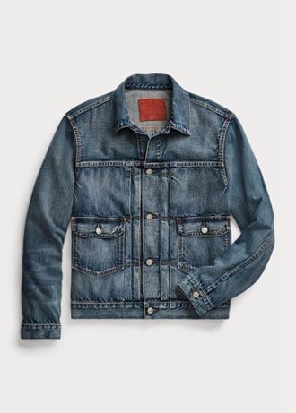 Jachete de camioner din blugi pentru bărbați, Ralph Lauren Overdale Indigo