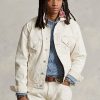 Jachete de camioner din pânză, albe, pentru bărbați, Ralph Lauren