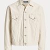 Jachete de camioner din pânză, albe, pentru bărbați, Ralph Lauren