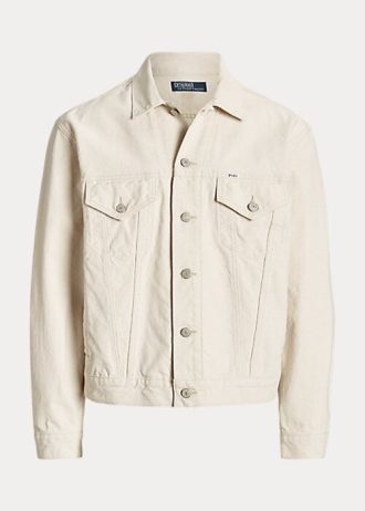 Jachete de camioner din pânză, albe, pentru bărbați, Ralph Lauren