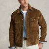 Jachete de camioner din velur stretch maro Ralph Lauren pentru bărbați