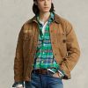 Jachete de câmp, căptușite cu lână Ralph Lauren, kaki, pentru bărbați