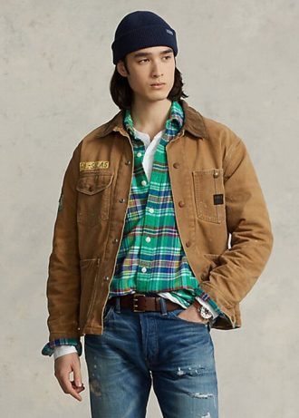 Jachete de câmp, căptușite cu lână Ralph Lauren, kaki, pentru bărbați