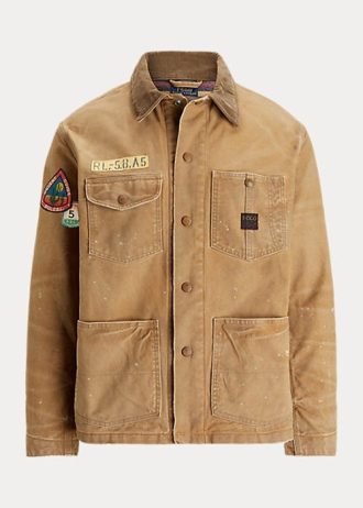 Jachete de câmp, căptușite cu lână Ralph Lauren, kaki, pentru bărbați